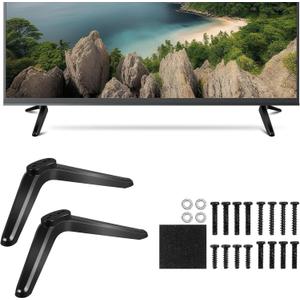Ipetboom Universal Tv Mount Stand with Screws Stable Tabletop Television Brackets for 32 to 55 Inch Tvs Non-Slip Base Easy Installation Durable Tv Holder Legs Set