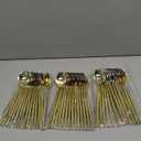 U-QE 60 PCS Gold Plastic Spoons - 7.7 Inch Hammered Heavy Duty Plastic Spoons - Elegant Gold Plastic Silverware - Perfect for Parties & Weddings and Other Daily Events