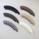 6 Pack Large Banana Clips for Women 5 Inch Matte Neutral Colors Non Slip Big Banana Hair Clip for Fine Thick Curly Voluminous Hair Ponytail Holder Hair Accessories