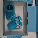 BarkBox Aqua Crocs Dog Shoes – Set of 4 Glow-in-The-Dark Dog Booties with EVA Foam, Adjustable Strap & Non-Slip Sole – Comfortable Paw Protection for Small Breeds (15–25 lbs) Small, Aqua