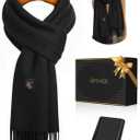 Genovega Heated Scarf for Women Men Recahrgeable Electric Intelligent Heating Scarves Neck Body Warmer portable Heated Shawl Wraps Thermal for Winter Cold Weather Outdoor Trave Must Have Black