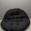 Papasan Chair Cushion Only, 52 in Cushion for Papasan, Round Leisure Papasan Seat Cushion (Black)
