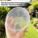 24 Pcs 4/5/6/7/8/9 Inch Clear Nursery Pots with Drainage Holes, Transparent Variety Pack Plastic Plant Pot for Plants, Clear Seedling Planter Pots for Flowers Vegetable Succulents Herbs