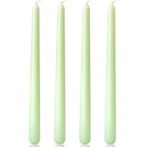 10 Inch Smooth Taper Candles for Home Decoration, 4 Pack Sage-Green Candlesticks for Dinner Party Wedding Holiday Spring