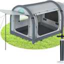 Inflatable SUV Tent for Camping, Large Quick Setup Blow Up Tents, 6-Person Tent with Detachable Car Attachment, Tents with Storage Bag &Projection Screen, Waterproof (blue)