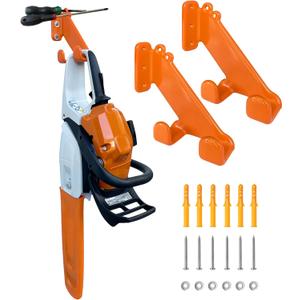 Chainsaw Hanger, 2 Pack Chainsaw Wall Mount, Heavy Duty Chainsaw Holder, Garage Organization Garage Storage Shed Organizer Mounted Chainsaw Rack