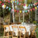 HESTYA 42 Pieces Colorful Pennant Banner Flag Multicolor Bunting String Triangle Banner Pennants for Birthdays Classroom School Carnival Garland Outdoor Events Party Hanging Decorations(Pastel)