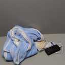 Wearable Heated Blanket with Foot Pocket, Electric Wearable Throw Blanket with Sleeves, Hood, Portable Heated Blanket with 8 Heat Settings, 1-10 Hours Auto Shut-off, Gift for Family, Friends, 50*70" (Light Blue)