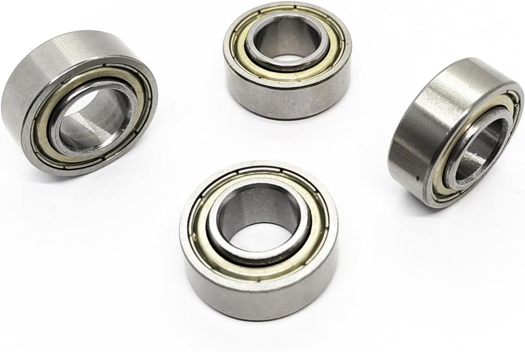 Wheelchair Caster Bearings,Wheelchair Front Wheel Bearings,Transport Chairs Rear Wheel Bearing,ID11.1*OD23*T10mm,Compatible with 11MM(7/16") Wheel axles,8" Wheel Replacement Parts.STDS1011,(4pcs)