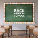 2 x 65.6 Feet Bulletin Board Borders Boho Polk Dot Stripes Straight Borders Classroom Bulletin for Schools Offices Windows Boho Classroom Decor Neutral Board Border Trim for Back to School Decorations