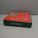 HMASYO 6 FT Pop Up Tinsel Christmas Tree with 100 Colored Timer Lights & Remote, Green Candy Collapsible Artificial Pencil Tree Xmas Decoration for Home, Office, Party, USB Powered, Easy Assembly