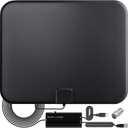 TV Antenna for Smart TV Indoor, TV Antenna for Local Channels,Support 4K 1080p with Signal Booster, 18FT Coax HDTV Cable (Black)