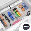 2 x 60PCS 8 Inch Reusable Cable Ties Black, Adjustable Cable Straps, Cable Tie Management, Cable Tidy for Desktop Charging Cables, Home and Office