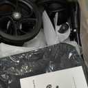 Steerable Knee Walker Deluxe Medical Scooter for Foot Injuries Compact Crutches, with Dual Rear on-Wheel Brake and Shock Absorption Under The Knee pad, Black