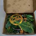 Dinosaur Cake Toppers Artificial Plants Grass Cake Decorations for Dinosaur Theme Jungle Birthday Supplies (Style 2)