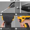Cordless Rivet Gun Tool for Dewalt 20V Max Battery(No Battery), Brushless Electric Automatic Rivet Gun,Brushless Motor for Rivets 1/8'', 5/32'', 3/16", for Metal, Plastic and Leather