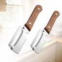 Multifunctional Premium Vegetable Peeler with Wooden Handle, Stainless Steel Blade & Bottle Opener, Non-Slip Kitchen Tool for Fruit, Apple, Potato, Pumpkin, Papaya, Zucchini (2pcs)
