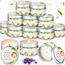 MTLEE 24 Pcs Jungle Animal Baby Shower Party Favors Candles Lavender Scented Baby Shower Favors for Guests Rustic Tealights Candles Gender Reveal Return Gifts (1.2 oz, Green)