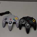 suily 2 Pack USB Wired N64 Controller, Classic N64 PC Gamepad Joystick Controller for Windows PC MAC Linux Raspberry Pi 3 (Black/Gray)