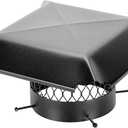 Draft King CBO8 Round Bolt On Black Galvanized Steel Single Flue Chimney Cap, 8" Diameter