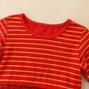 Bumeex Girl's Long Sleeve Dresses Cotton Christmas Cute Embroidery Applique Swing A-Line Casual Tunic Playwear 2-13 Years (Red)