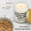 Relaxing Gifts for Women Men, Funny Calm Down Candles for Anxiety, Stress Relief Gift for Friend, Bestie, Boss, Coworker, Thinking of You Candle for Birthday, Retirement - Burn Problems Away