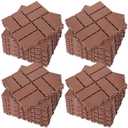 BreezeHug 44 Pack Interlocking Deck Tiles 12"x12"x0.8" Plastic Waterproof Floor Tiles, Outdoor Interlocking Flooring Panels for Patio Garden Poolside Balcony Porch(Brown)