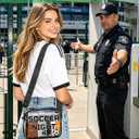 Cosweet Clear Bag for Stadium Approved - 9.5" x 7" x 2.5" Small Crossbody Purse Perfect for Soccer Fans