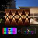 Solar Wall Lights, Up and Down Lighting Solar Outdoor Light Waterproof IP65, Solar Fence Light for Yard Garden Garage Pools Deck (8LED-Multi-Colored, 2PACK)