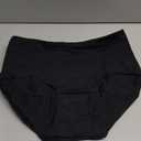 High Waisted Women's Underwear Cotton Tummy Control Postpartum Full Coverage Panties Stretch Briefs Black (X-Large)