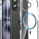 SMARTDEVIL for iPhone 16 Case with 2 Screen Protectors, [Compatible with Magsafe][Anti-Yellowing][Military-Grade Protection] Shockproof Slim Magnetic Phone Case with Black Border Design