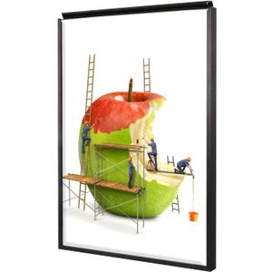 12x18 Inch Picture Frames,1PCS, Plexiglass, Black Aluminum Snap Frame, Front-loading Frame for Wall