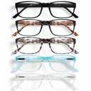 Gaoye 3.5 Professional Reading Glasses for All Day - Computer Readers with Blue Light Protection - Value Pack (A1-5 Pack Mix Color)