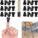 Non Slip Silicone Chair Leg Floor Protectors Extra Small Chair Leg Caps Bottom Anti Slip Small Furniture Feet Covers for Hardwood Floors Prevent Scratches,24 PCS (X-Small:5/9to 4/5(0.55to 0.8))