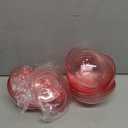 LemonRoad 12 Pcs Detachable Martini Glasses 9oz Disposable Plastic Coupe Cocktail Dessert Glassware Set for Champagne Wine Wedding Birthday Holiday Party Supplies (Pink)