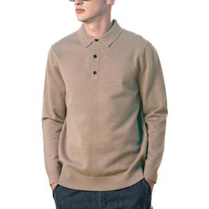Men's Polo Sweater Fashion Collar Casual Sweater, XL