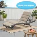 Maphissus 80 in Foldable Outdoor Chaise Lounge Cushion | Water Resistant ,foldable Foam Lounge Cushion for Patio Pool