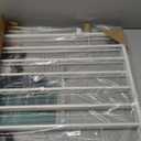 Babelio Baby Gate for Stairs, Kitchen & Doorways, 26-43" W 28" H No Bottom Bar| Easy Installation| One-Handed Operation| Auto-Close| Hardware Mount (Drill Needed) Safety Dog/Pet Gate Indoor (White)