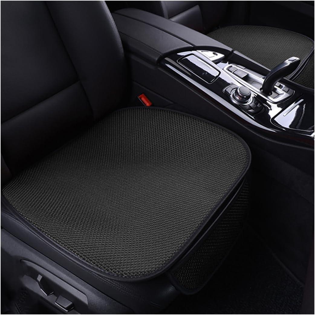 BELOMI Car Seat Bottom Cover, 2 Pack Front Driver or Passenger Seat Cushion with Pocket, Universal Breathable Comfort Auto Seat Protector Mat, Car Accessories for Truck, SUV, Van(Black)