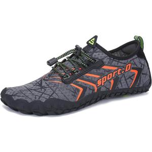 UBFEN Water Shoes for Men Women Quick Dry Swim Aqua Socks | Lightweight Barefoot-style Fit, Rubber Sole, Hiking, Fishing, Kayaking, Beach, Pool, Boating, Diving And Water-to-land Wear Size: 5 Women/4 Men