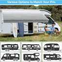 19FT RV Awning Fabric Replacement, 18'2" Fabric, 19.5oz, Ombré Gray | Heavy-Duty Vinyl, Heat-Sealed Vinyl, Weatherproof, Universal Fit for RVs, Motorhomes, Campers and Travel Trailers