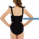 Teen Girls' Swimsuits One Piece Kids UPF 50+ Sun Protection Bathing Suits with Chest Pads Cute Girl Piece (Black, M)