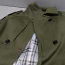 Betusline Girls Trench Coat Double Breasted Classic Lapel Belted Windproof Overcoat Outwear, 2# Army Green,11-12 Years
