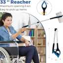 6 PC Hip Replacement Recovery Kit for Elderly and Knee Back Surgery Patients with Grabber, Sock Aid, Leg Lifter, Shoe Puller, Back Scratcher, Bath Sponge, Essential Tools for Recovery After Surgery