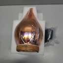 Porseme 280ml Essential Oil Diffuser, 3D Glass Aromatherapy Diffusor, Ultrasonic Cool Mist BPA Free Aroma Humidifier with Timer and Color Changing Function, Waterless Shut-Off for Home Office Room (G2-280ml Rose Gold Aladdin Vase)