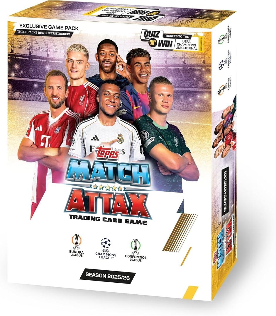 Topps UEFA Champions League Match Attax 2025 Trading and Collectible Card Game (Exclusive Game Pack)
