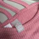 Long Sleeve Ribbed Tie Front Top