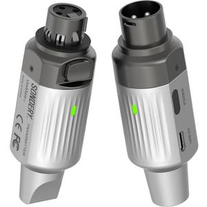 Sondery UHF Wireless XLR Transmitter and Receiver Rechargeable 7 Channels for Dynamic Moving Coil Microphones
