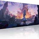 Anime Mouse Pad, Water Resist Keyboard Pad,Mouse Pads with Non-Slip Rubber Base,Office Computer Key Board Mousepad Computer Keyboard Mousepads Mat 800 x 300mm / 31.511.8 inches (Frieren B)