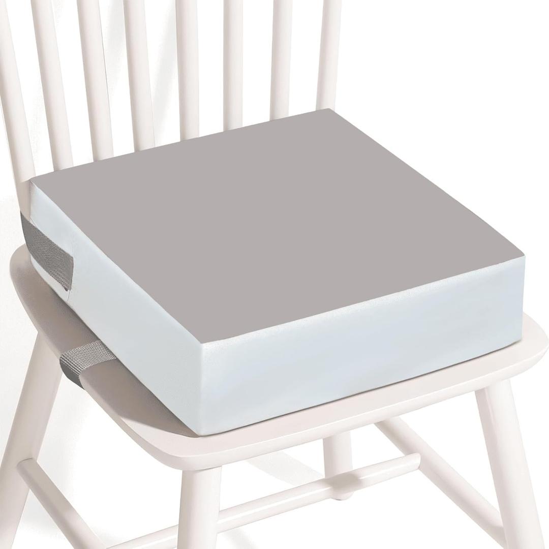 Booster Seat for Table - PU Waterproof Strong Support Toddler Booster Seat for Dining Table, Portable Booster Chair with Adjustable Elasticity Straps for Toddlers Eating Travel Home